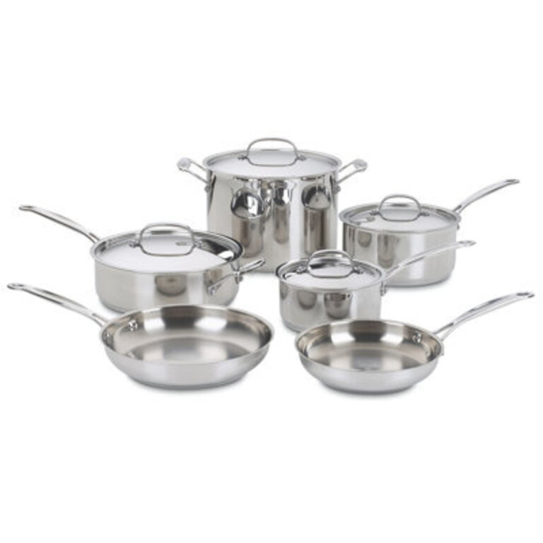 Cuisinart 10 Pc Stainless Steel Cookware Set