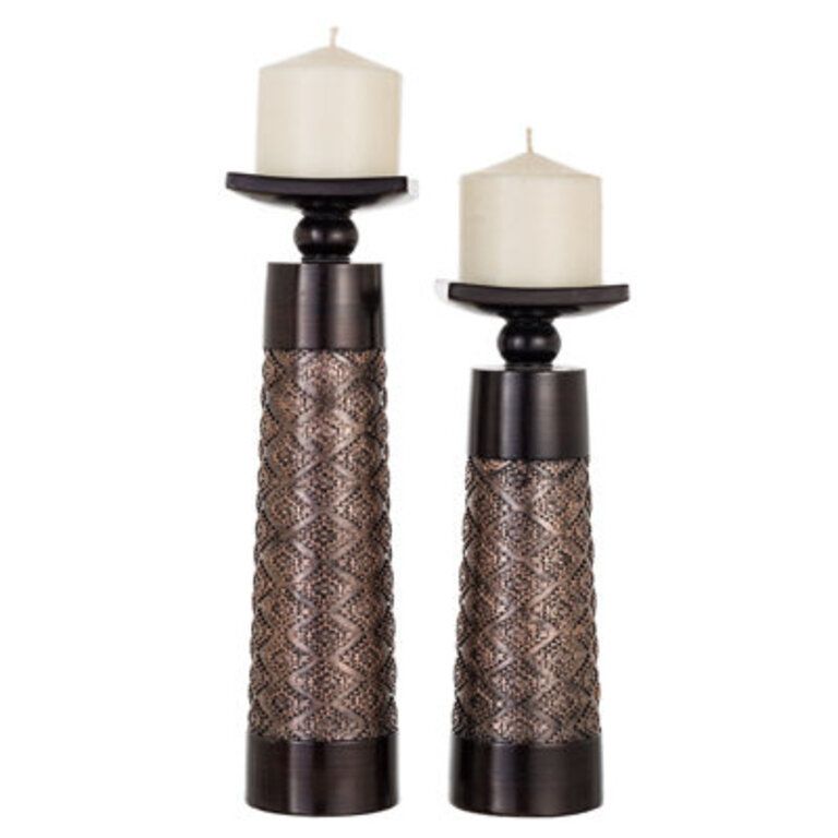 Dublin 12 H Concrete  Cement Tabletop Candlestick