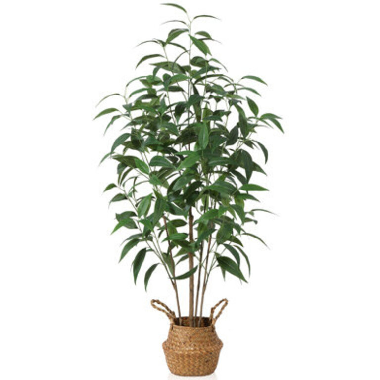 Adcock Faux Eucalyptus Tree with Basket Pre Potted fake Eucalyptus Plant for Home Decor