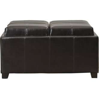 Jaymee-Lynn Faux Leather Ottoman