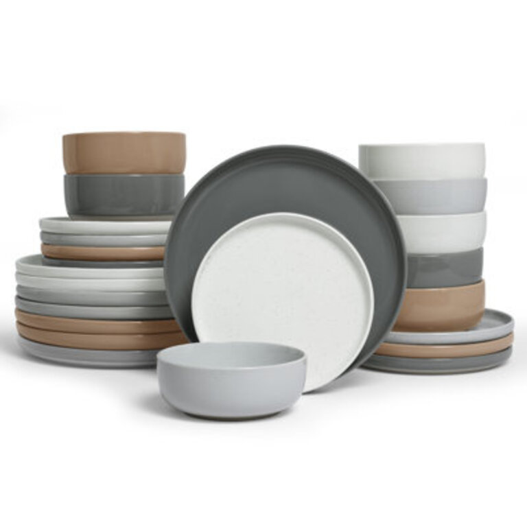 Famiware 24-Pc Stoneware Dinnerware Set