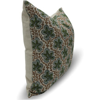 Floral Linen IndoorOutdoor Pillow Cover