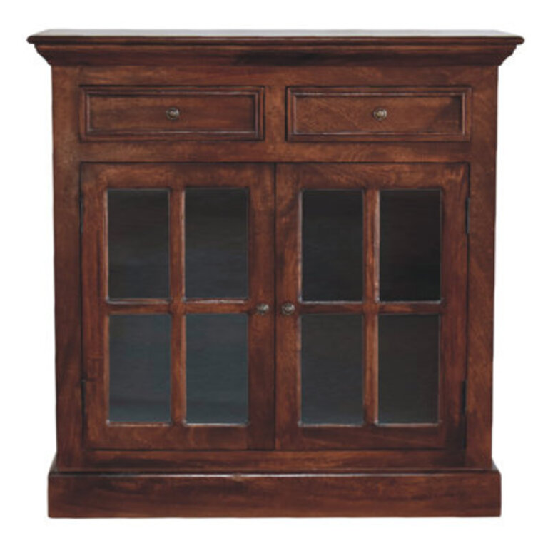 Maryesther Cherry Cabinet with Glazed Doors