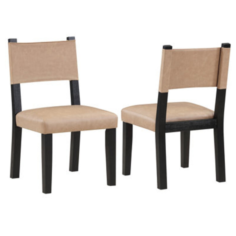 Set of 2 Rickye Faux Leather Upholstered Side Chairs