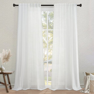 Dennan Light-Filtering Curtain with Back Tab Hooks