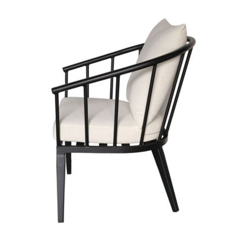 Serena Metal Outdoor Dining Armchair with Sunbrella Cushions