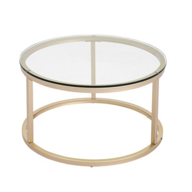Emmitt Glass Top Nesting Coffee Table
