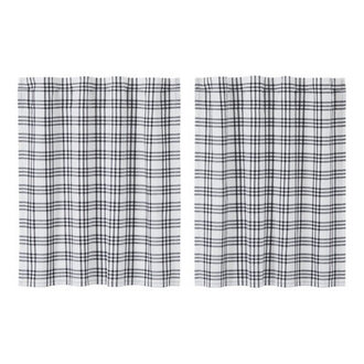 Sawyer Mill Cotton Plaid Tailored Cafe Curtain