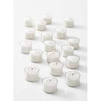 Unscented Tealight Candle with Plastic Holder