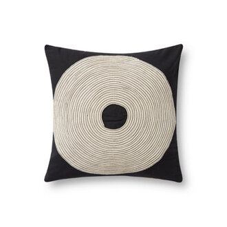 Rosealina Black  Natural 18 X 18 Pillow