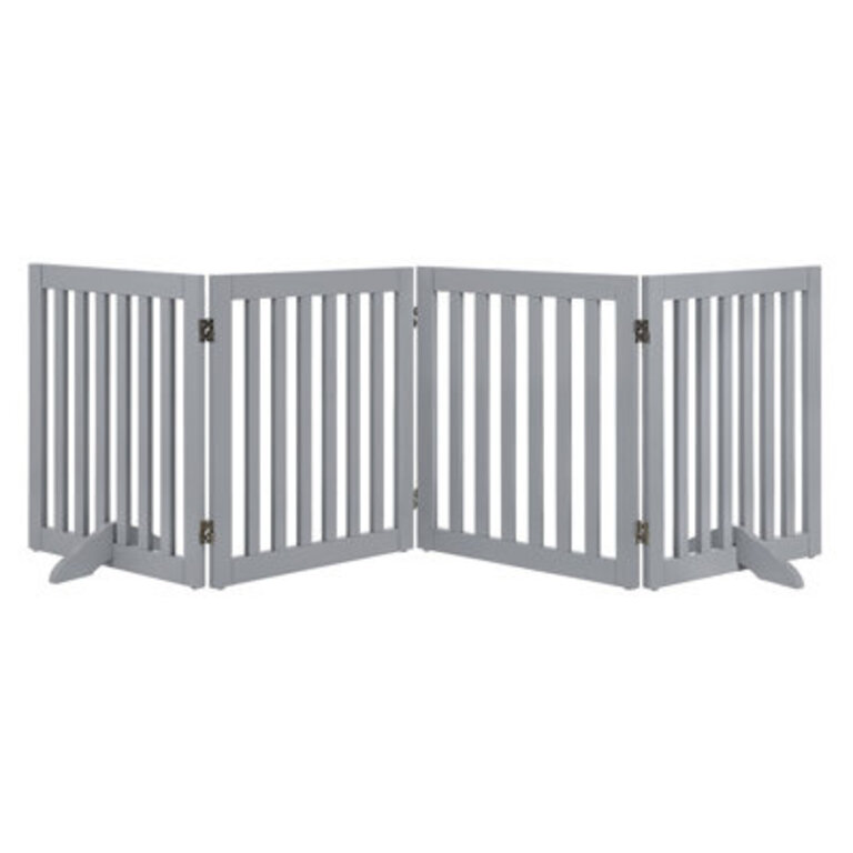 Huxley Wood Free Standing Pet Gate with a Pair of Support Feet