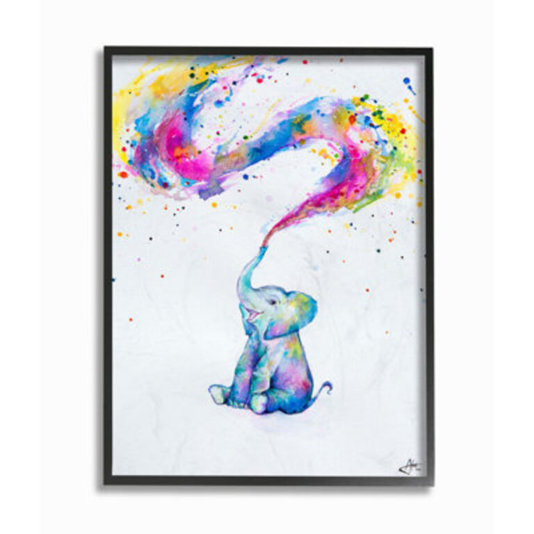 Dvorak Colorful Abstract Elephant Animal Watercolor Painting Art