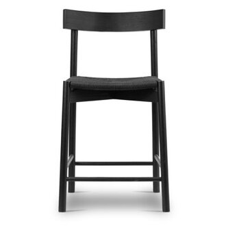 Hamm Solid Wood Counter Stool with Woven Seat