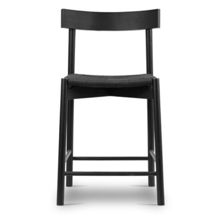 Hamm Solid Wood Counter Stool with Woven Seat