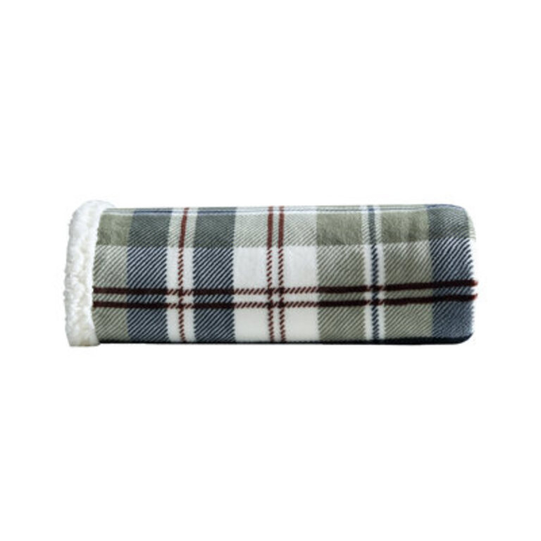 Eddie Bauer Printed Plush FleeceSherpa Throw Blankets