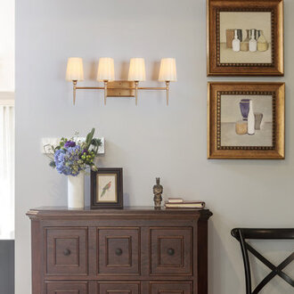 Sia 4 - Light Brass Vanity Light