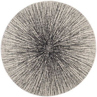 Abstract BlackIvory Area Rug