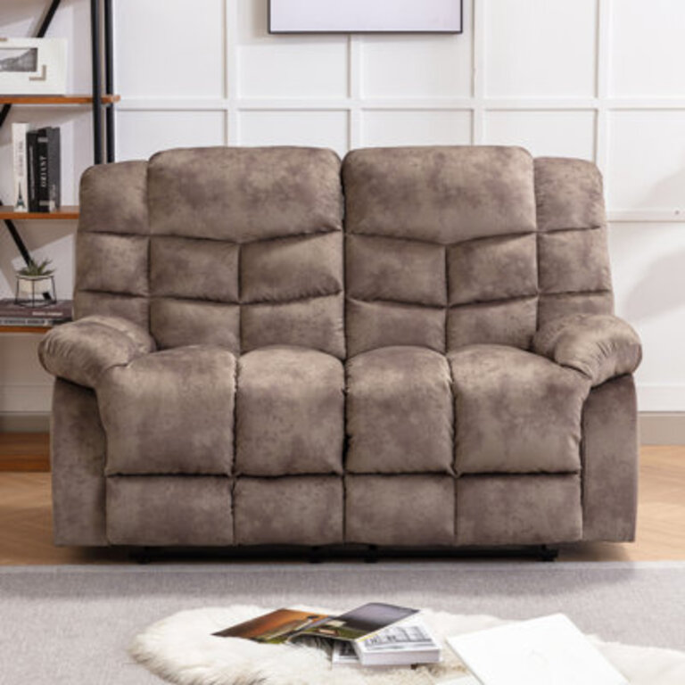 Edilmar 618 Wide Modern and Super Soft Manual Reclining Loveseat Sofa