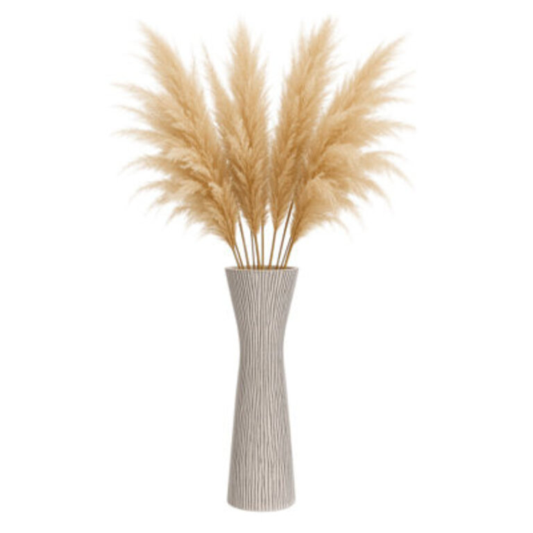 Richarson Contemporary Stoneware Vase - Elegant and Stylish Decorative Accent with Unique Textured Detailing