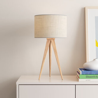 Cas Wood Tripod Lamp