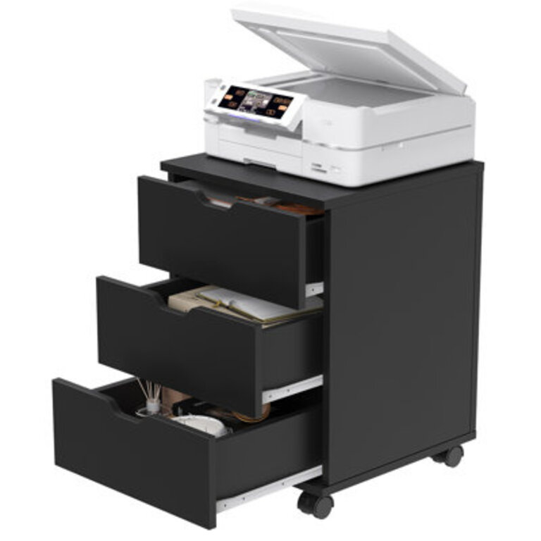 Antojuan 1574 Wide 3 -Drawer Mobile File Cabinet