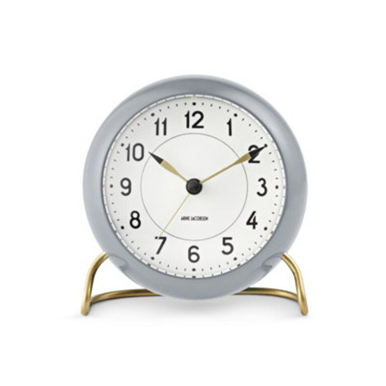 Station Analog Electric Tabletop Clock with Alarm