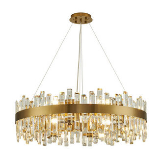 Marais Dimmable Round K9 Crystal Ceiling Light Modern Chandeliers