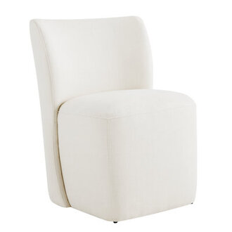 Madie Upholstered Dining Chair with Casters