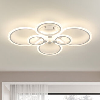 Deontee 6 - Light 315 Unique Acrylic Dimmable LED Flush Mount Ceiling Light with Remote