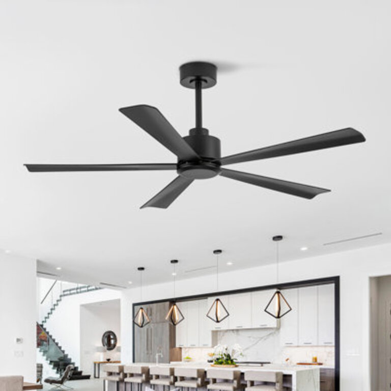 Ilze 52 5-Blade DC Motor IndoorCovered Outdoor Lightless Ceiling Fan with Remote Control