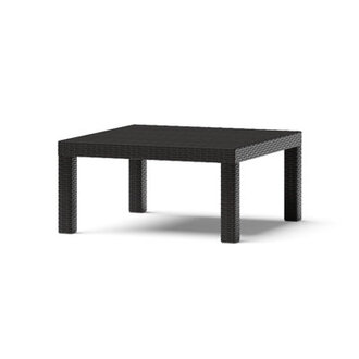 Fionnula Square Wood Metal Outdoor Chat Table  33 in W 33 in D