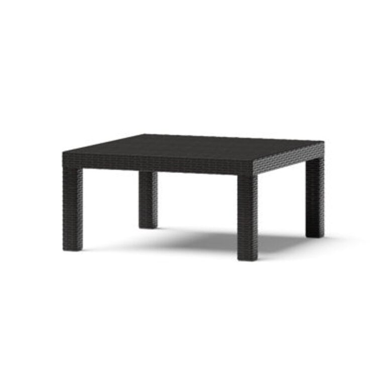 Fionnula Square Wood Metal Outdoor Chat Table  33 in W 33 in D