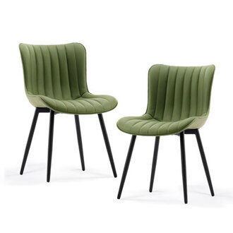 Heitger Leather Upholstered Side Chairs Modern Dining Chairs Wingback Dining Room Chair