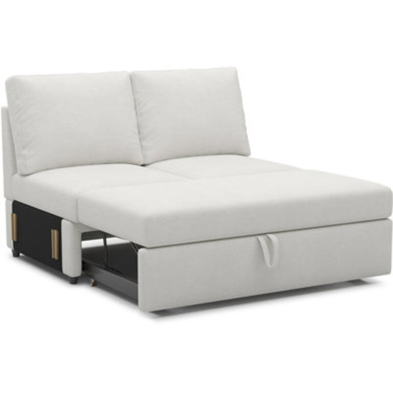 Rafael Armless Double Seat Module Pullout Sofa Bed Module For Modular Sectional Sofa
