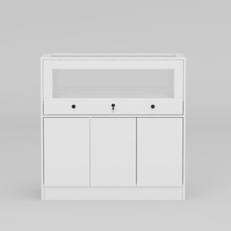 Elegant Jewelry Display Cabinet With Lock And Tempered Glass - 394 X 197 X 394