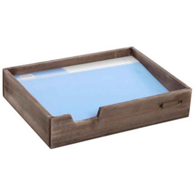 Chasewych Distressed Solid Wood Paper Organizer