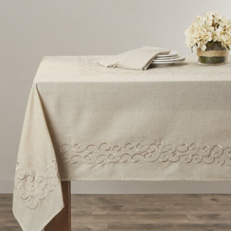 Adelline Scroll Design Tablecloth