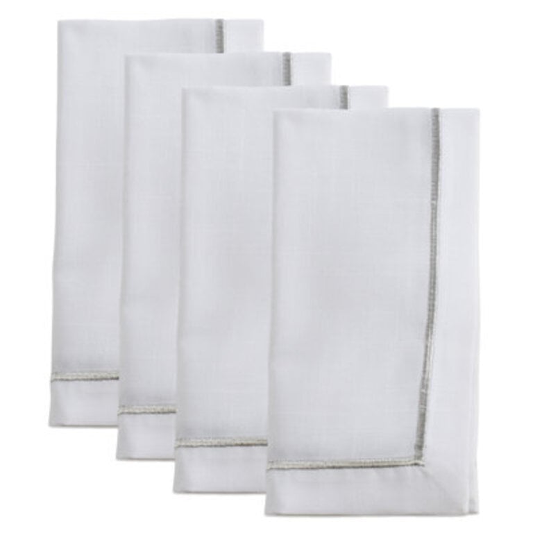 Set of 4 Odelle Embroidered Line Napkin