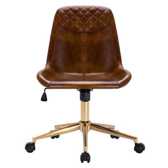 Keavey 23 wide Leather Mid Back Armless Swivel Adjustable Seat Height Home Office Task Chairs