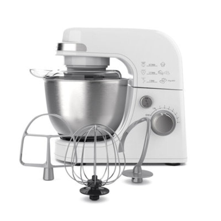 Hamilton Beach 7-Speed 4-Quart Electric Stand Mixer with Splash Guard Dough Hook Flat Beater and Whisk Attachments