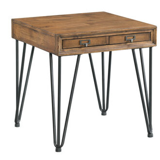 Hannerose Solid Wood Top End Table