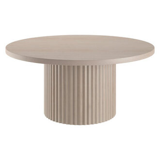 Minneota 32 Wide Round Coffee Table in Black Grain