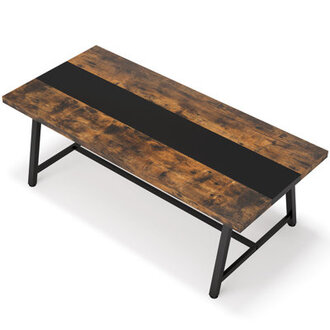 Baeumel 7087 Rectangle Dining Table for 6-8 Wood Kitchen Table with Strong Metal Frame