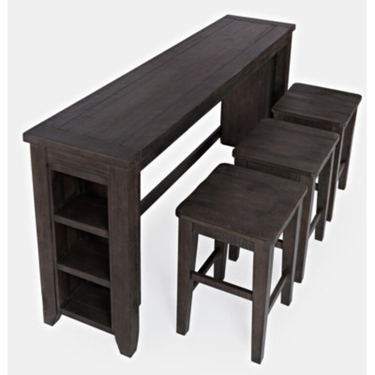 Karley 3 - Person Pine Solid Wood Solid Wood Top Trestle Dining Set