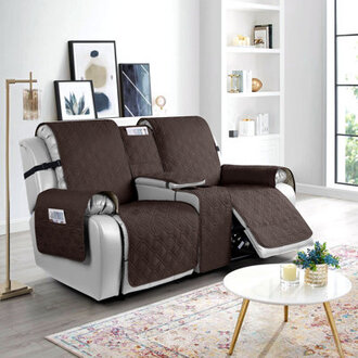 Wildee Waterproof Non-Slip Recliner loveseat Couch Cover With Console