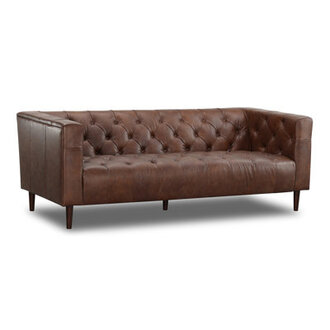 Cornelia 84 Genuine Leather Chesterfield Sofa