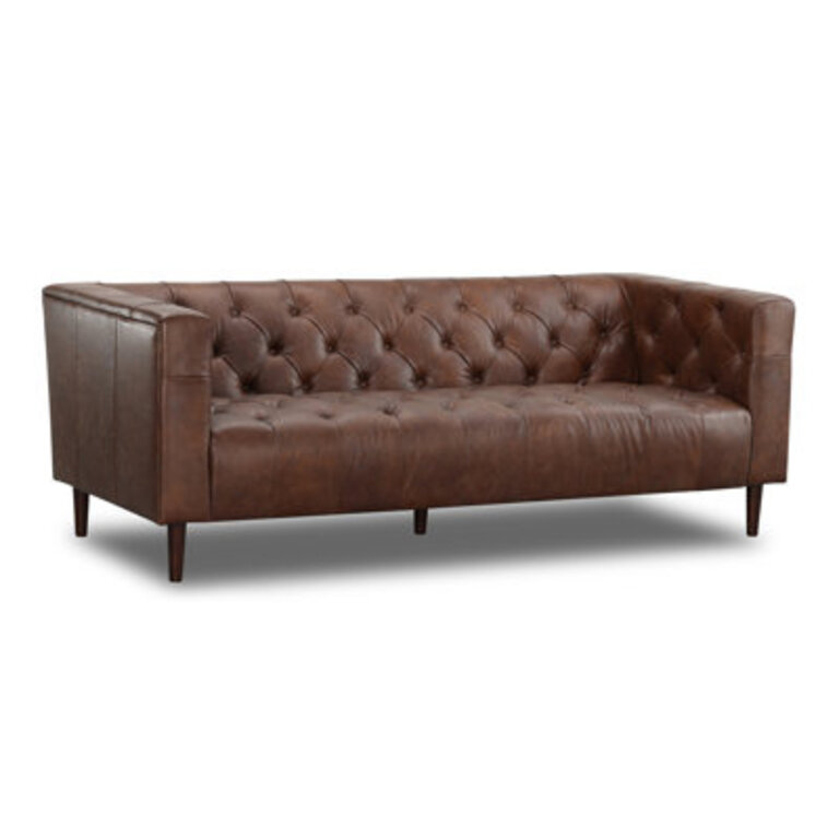 Cornelia 84 Genuine Leather Chesterfield Sofa