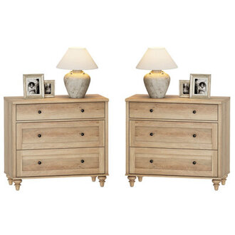 Scarlett Nightstand For Bedroom With 3 Drawers Mid Century Modern Wooden Closet Storage Organizer