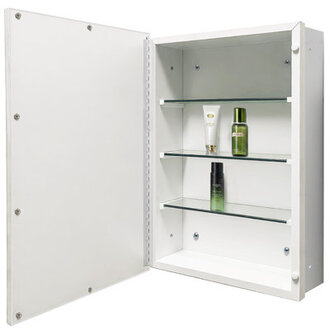 Nahin Beaded Retro Medicine Cabinet Recess or Surface Mount Bathroom Cabinet with Frame Bathroom Mirror Cabinet