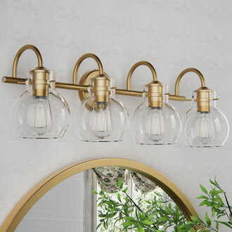 Zeline Light Dimmable Bathroom Vanity Lights with Clear Shade Vanity Light Fixture